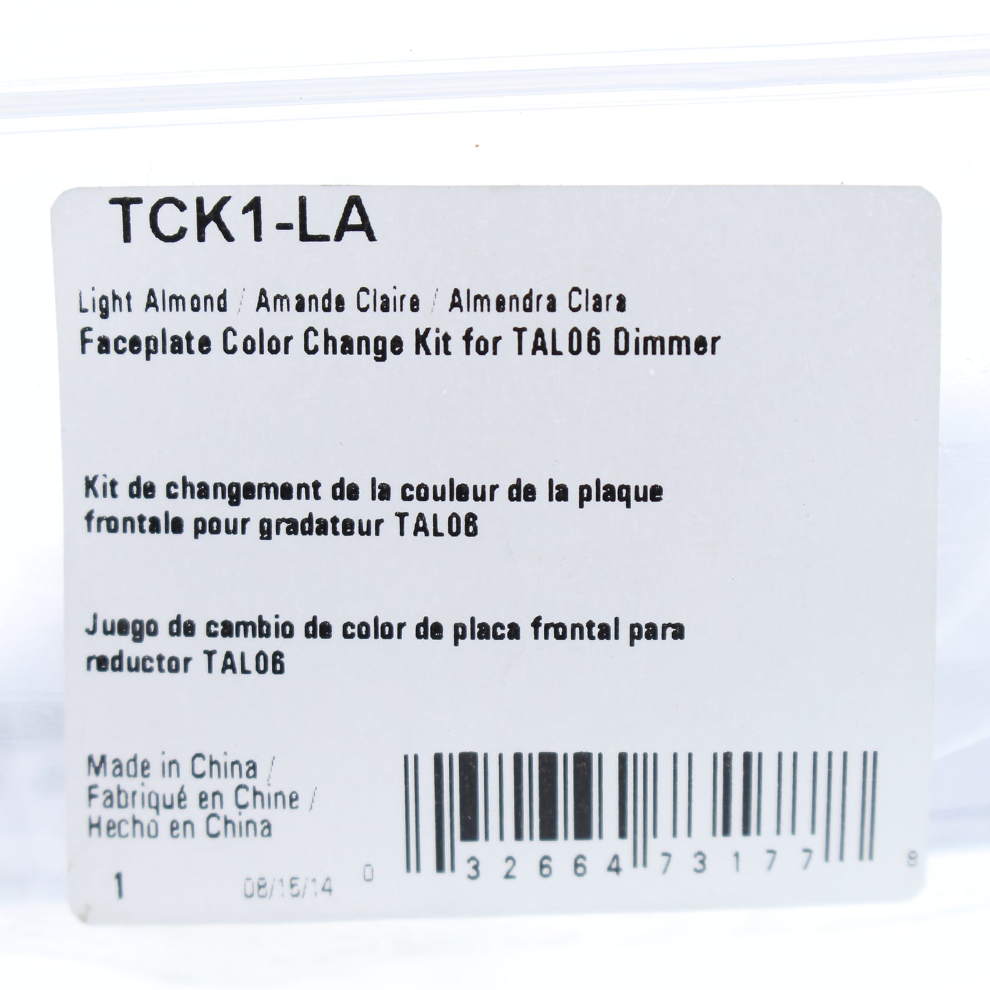 Cooper Light Almond Polycarbonate Color Change Kit for TAL06P Dimmer TCK1-LA
