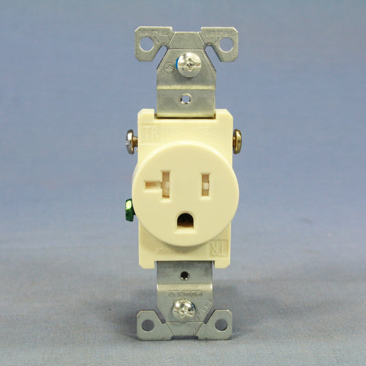 Cooper TR1877ABXSP Almond Tamper Resistant Single 20A Outlet Receptacle 5-20