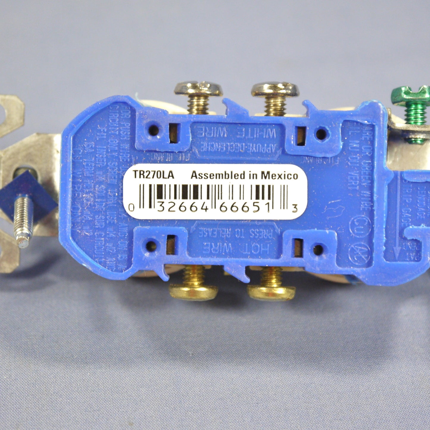 Cooper Lt Almond Tamper Resistant Duplex Receptacle Nema 5-15 15A Bulk TR270LA