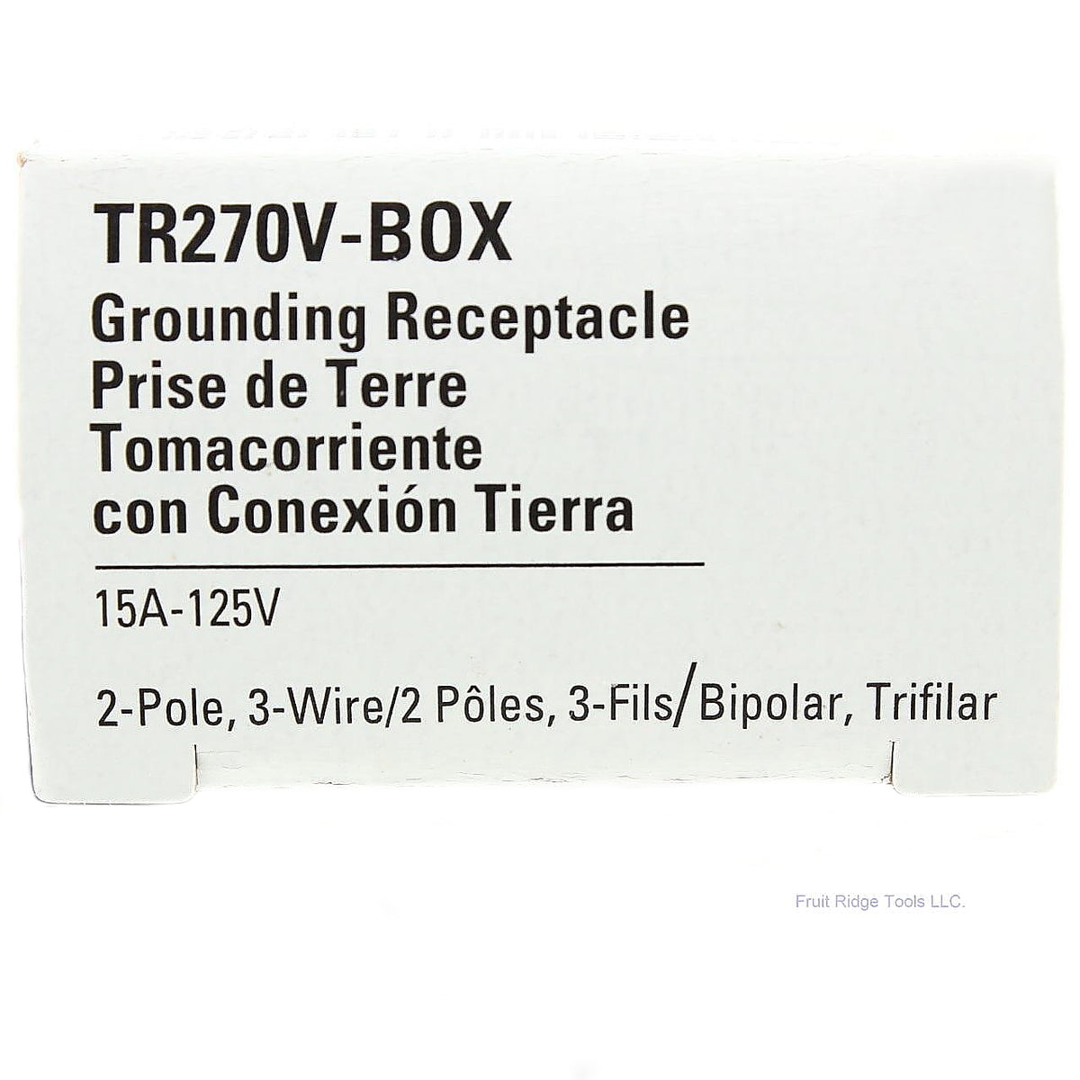 Cooper Ivory Tamper Resistant Duplex Receptacle Nema 5-15R 15A 125V 2P3W TR270V