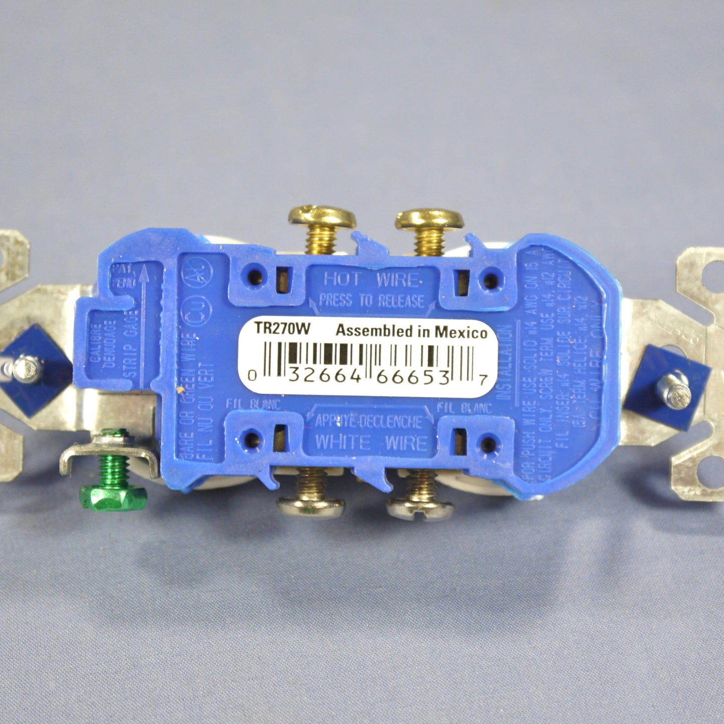 Cooper White Tamper Resistant Duplex Receptacle Outlet Nema 5-15 15A Bulk TR270W