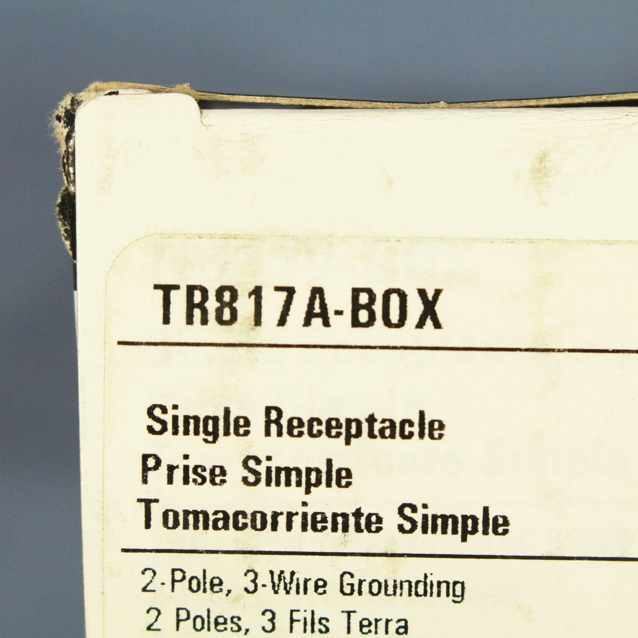 Cooper Almond Tamper Resistant Commercial Single Receptacle 5-15R 15A TR817A