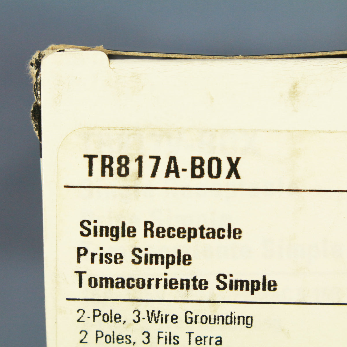 Cooper Almond Tamper Resistant Commercial Single Receptacle 5-15R 15A TR817A