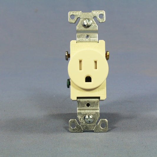 Cooper Almond Tamper Resistant Commercial Single Receptacle 5-15R 15A TR817A
