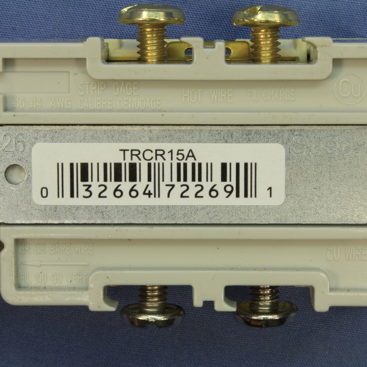 Cooper Tamper Resistant Almond Straight Duplex Receptacle 5-15R 15A 125V TRCR15A