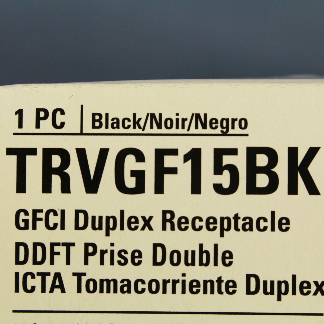 Cooper Black Heavy Duty Tamper Resistant GFCI GFI Outlet NEMA 5-15 15A TRVGF15BK