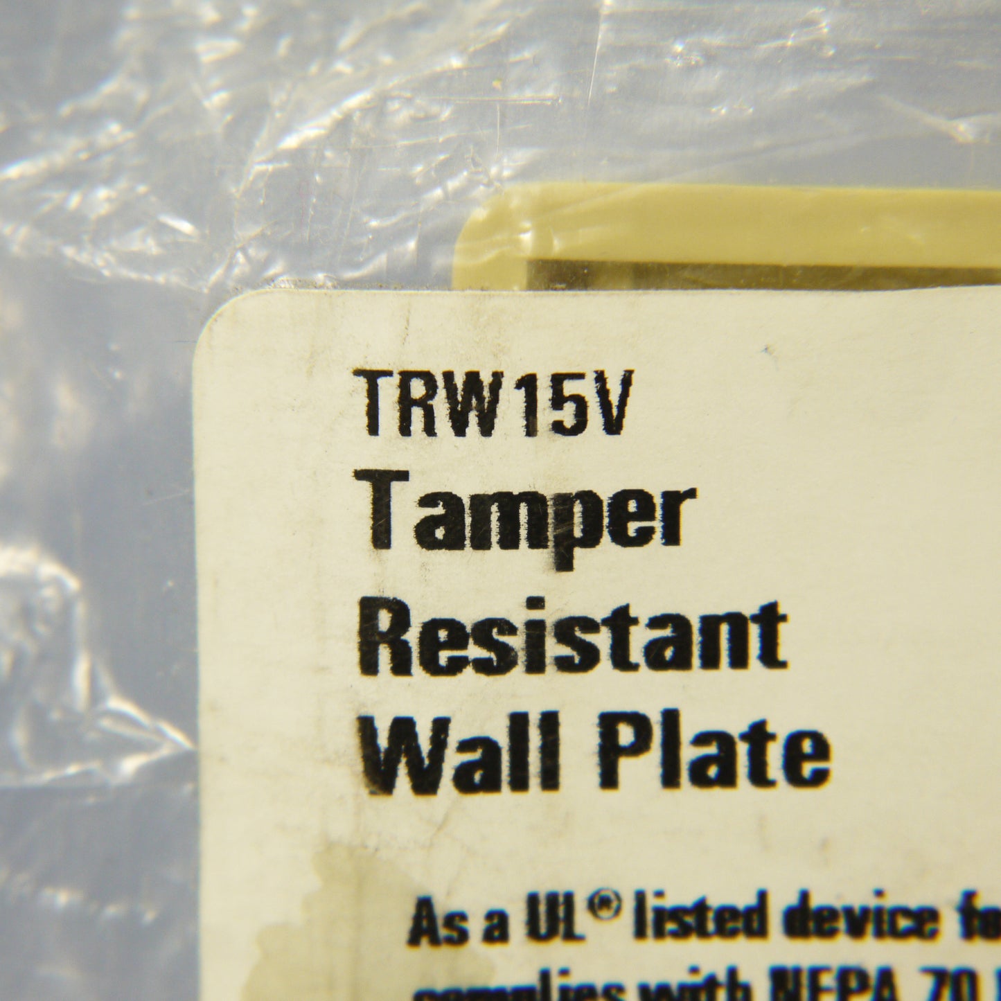 Cooper TRW15V Ivory 1-Gang Duplex Outlet Plastic Standard Wallplate Cover Plate