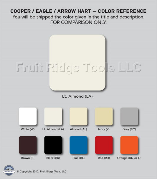 Eaton 1301-7LA Lt Almond Quiet Toggle Wall Light Switch Single Pole 15A Bulk