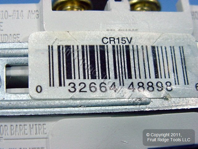 Cooper Ivory Commercial Grade Outlet Receptacle Nema 5-15R 15A 125V Bulk CR15V