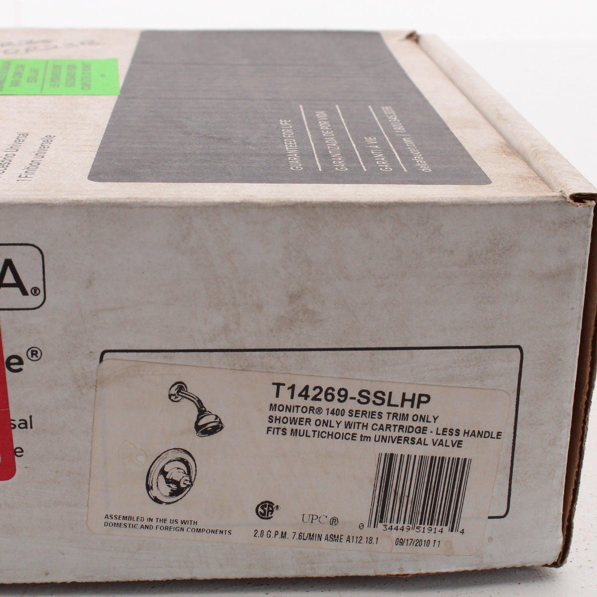 Delta Shower Trim with Cartridge Stainless Steel T14269-SSLHP