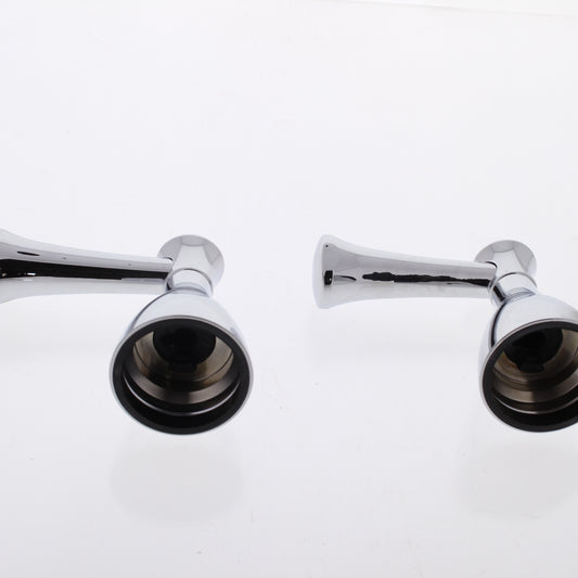 Pair Delta Chrome Victorian Metal Lever Handles from the Lockwood Collection