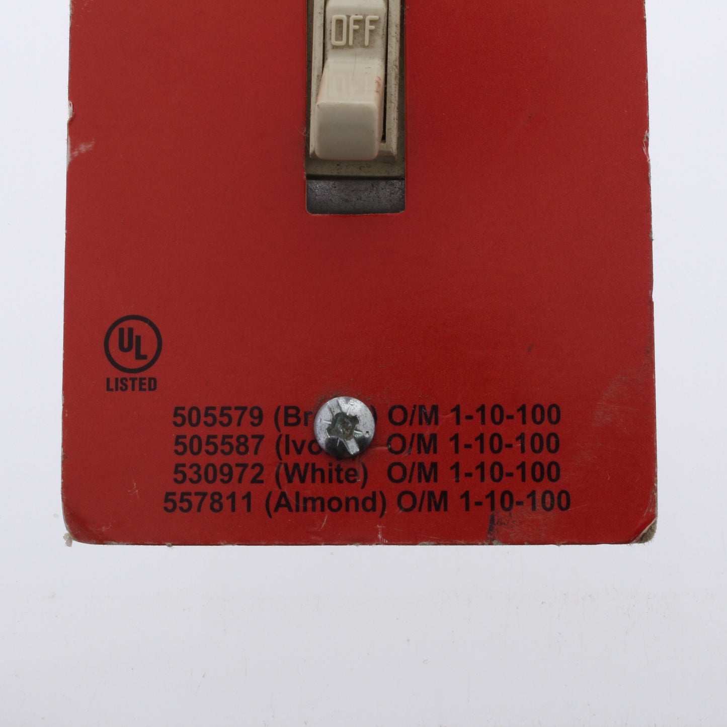 Do It Best Ivory ON/OFF Framed Toggle Light Switch Single Pole 15A 120V 505587