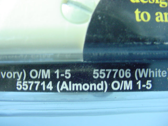 DIB 557714 Almond Single Pole Decorator Slide Dimmer Switch 600W Incandescent