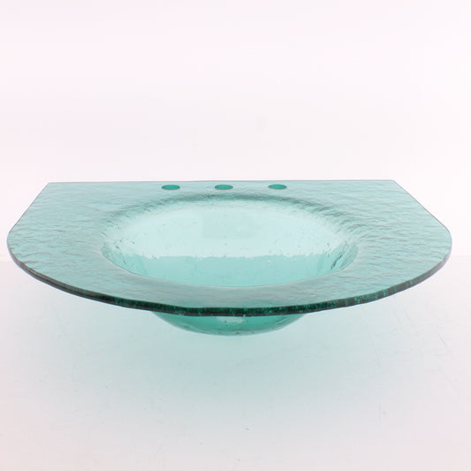 Decolav Green Non-Tempered Glass Bathroom Lavatory Vanity Sink 2120-8P-GR