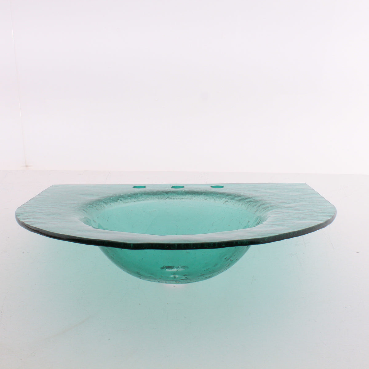Decolav Green Non-Tempered Glass Bathroom Lavatory Vanity Sink 2120-8P-GR