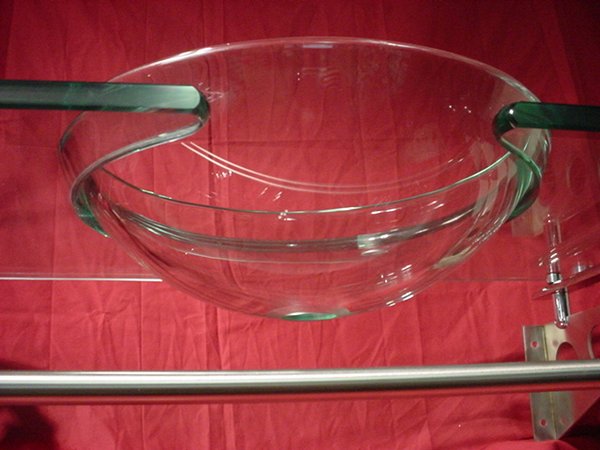 Decolav Tempered Glass Bathroom Lavatory Vanity Sink Vessel Bowl 2300-CP-TNG