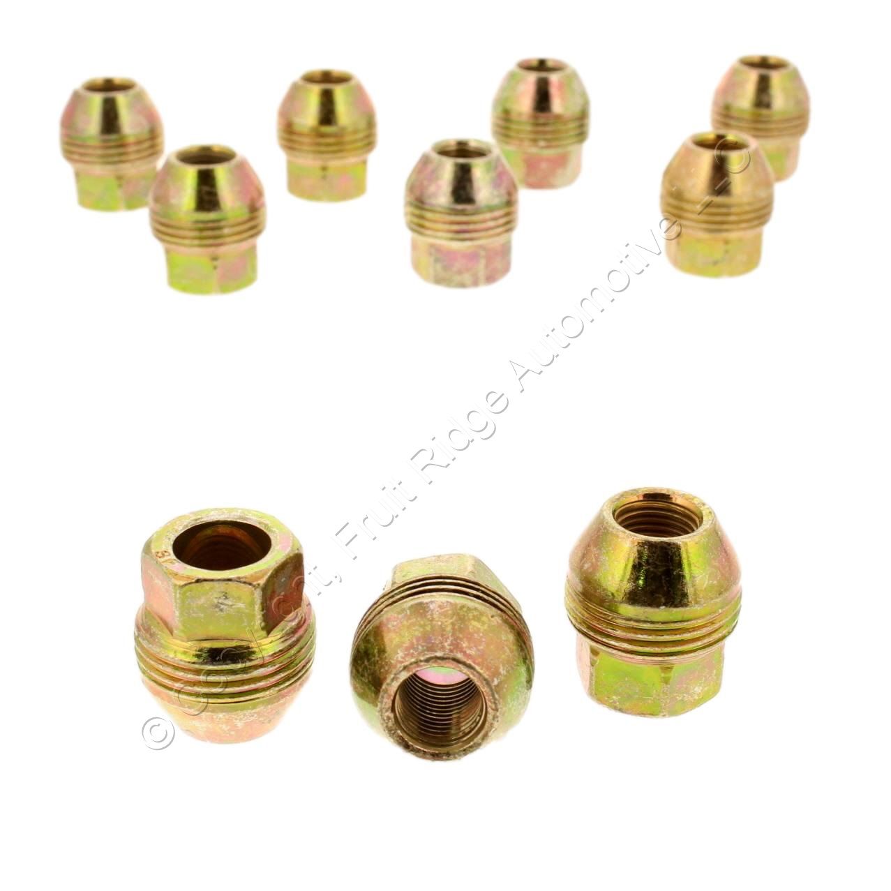 Dorman 611-178 Gold Acorn External Hex Lug Nuts 13/16 1/2"-20 Dual Thread 10pcs