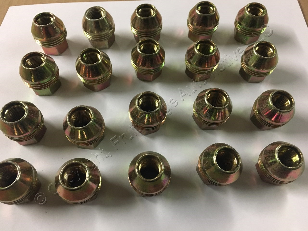 Dorman 611-178 Gold Zinc Acorn Hex Lug Nut 13/16" 1/2"-20 Dual Thread 20pcs