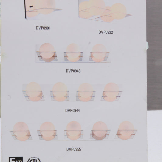 DVI DVP0944SN-OP 4 Light Satin Nickel Half Opal Glass Vanity 5"W x 5.25"H