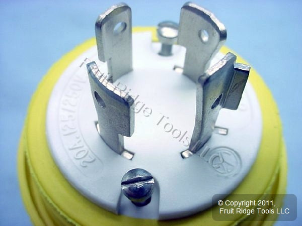 Daniel Woodhead 26W74 Yellow Watertite Turn Locking Plug 20A 125/250V L14-20P
