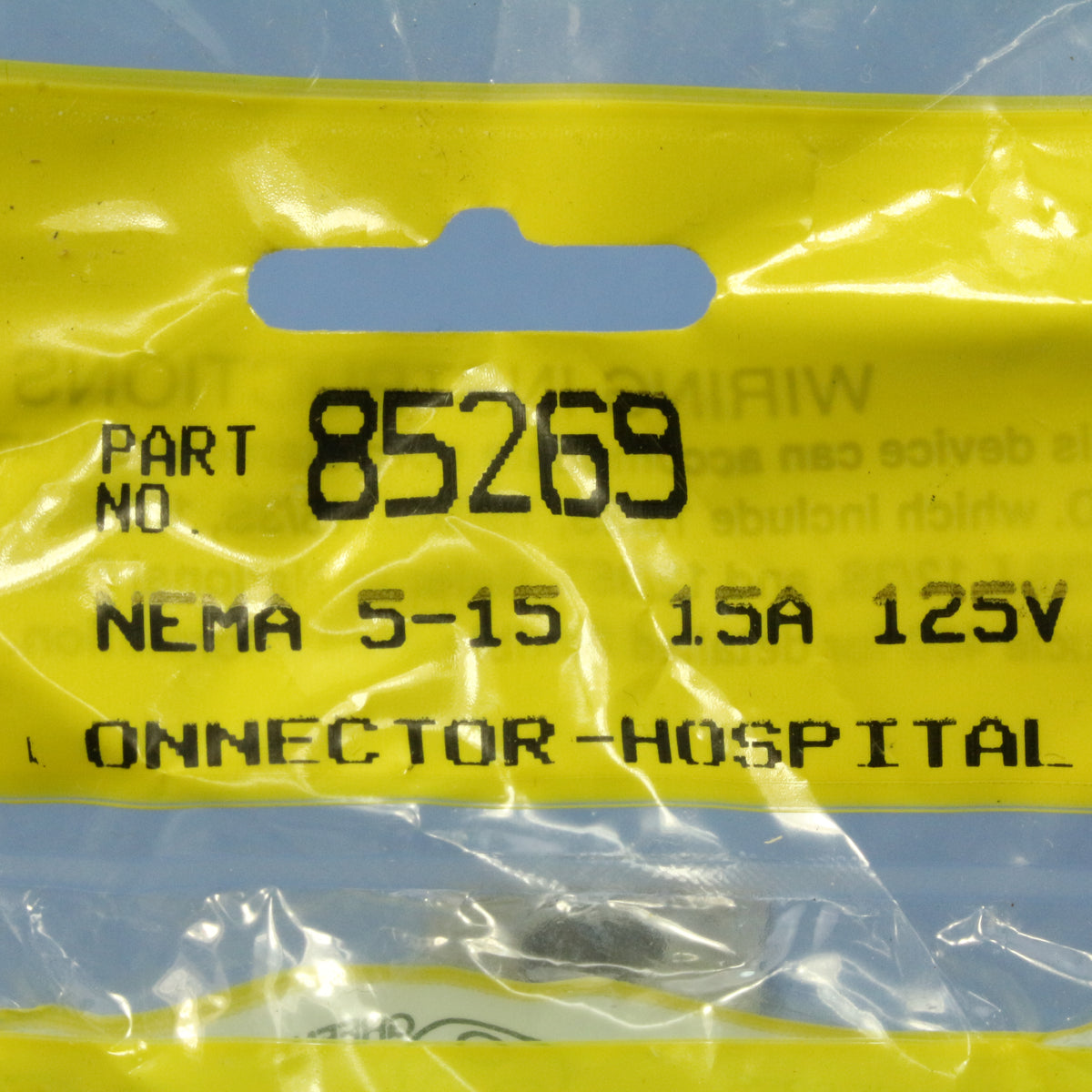 Daniel Woodhead Straight Blade Connector Hospital Grade 15A 125V NEMA 5-15R