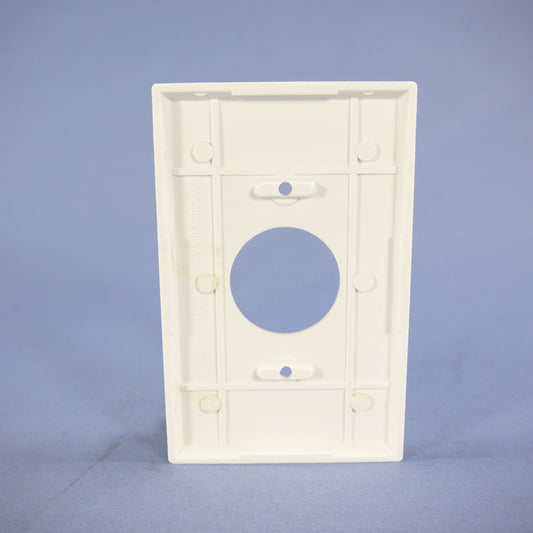 Eagle 2031W White 1-Gang Single 1.406" Outlet Plastic Mid-Size Wallplate Cover