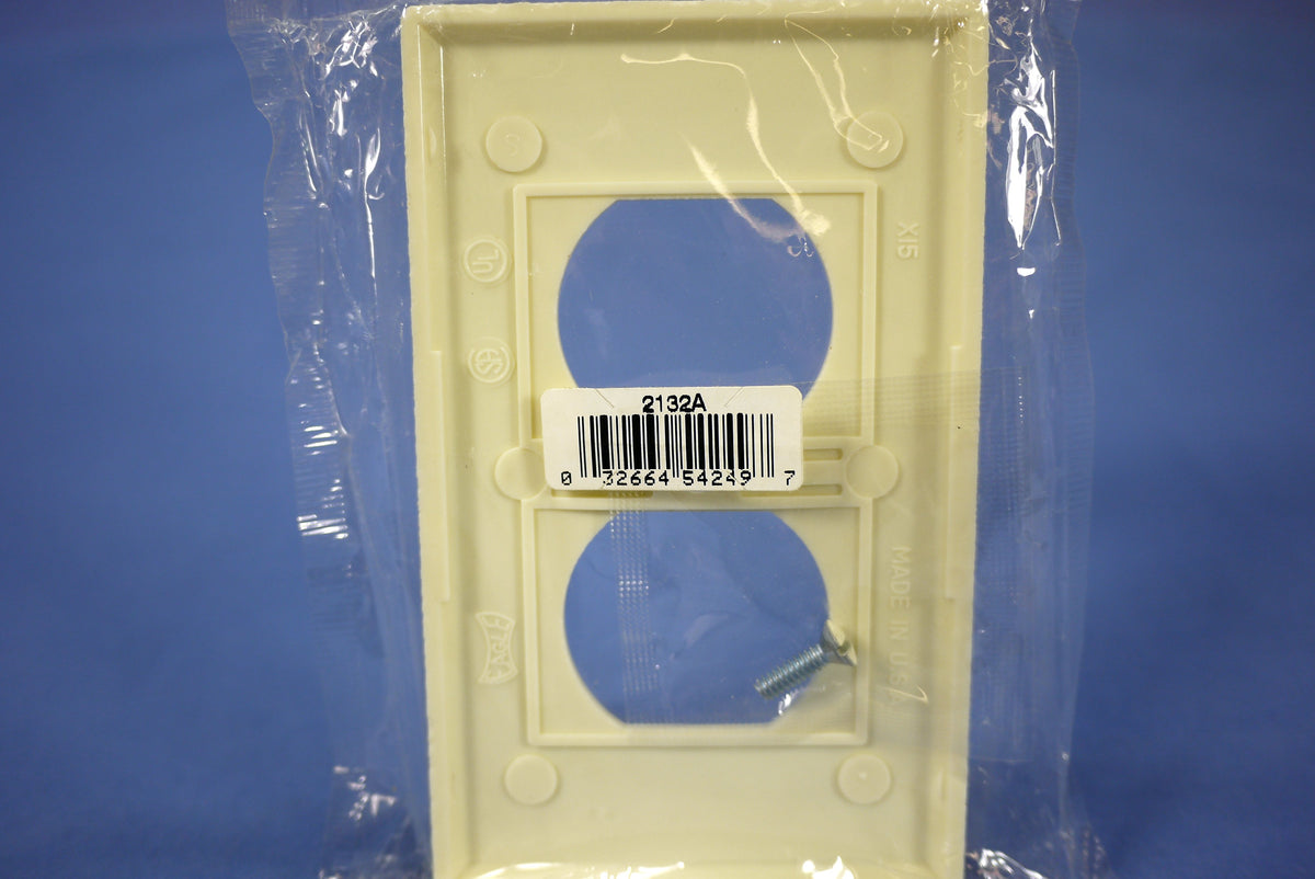 Eagle 2132A Almond 1-Gang Duplex Outlet Plastic Standard Wallplate Cover Plate