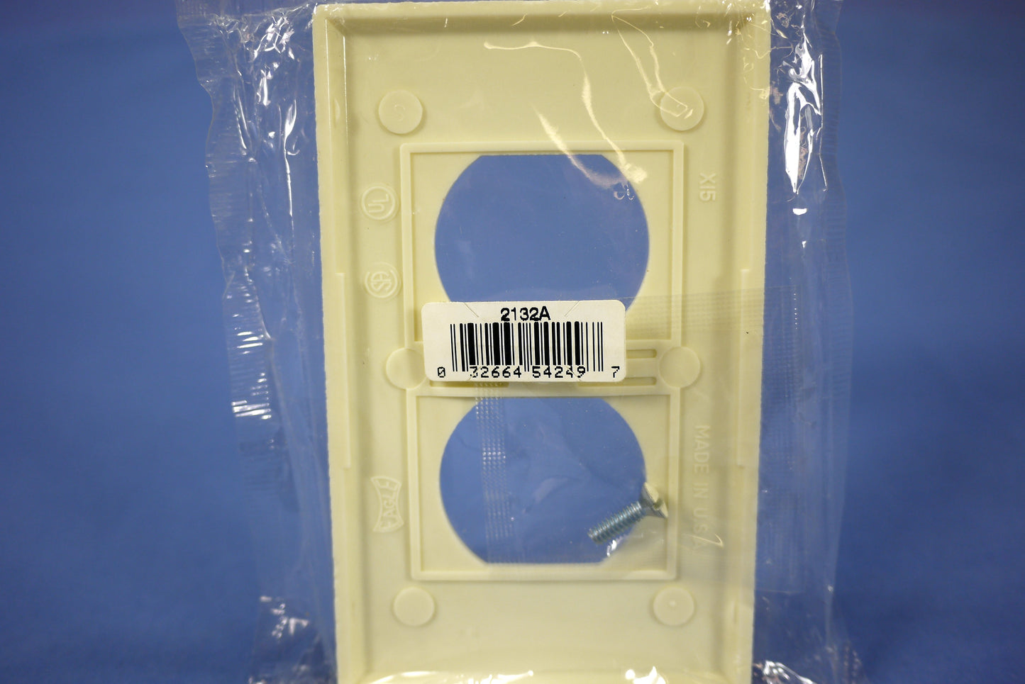 Eagle 2132A Almond 1-Gang Duplex Outlet Plastic Standard Wallplate Cover Plate