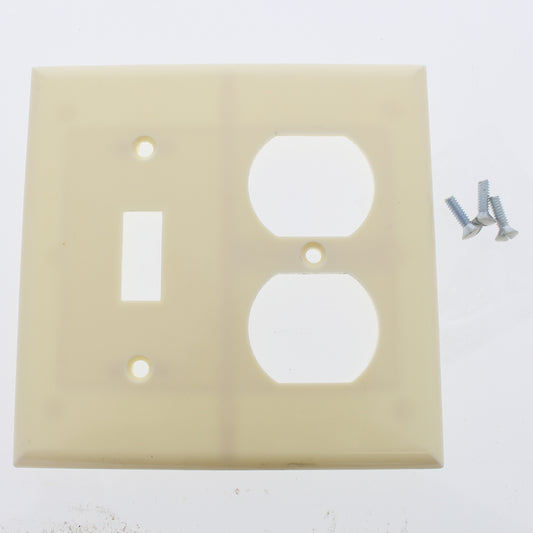 Eagle Almond 2G Toggle Switch Receptacle Outlet Thermoset Wallplate Cover 2138A