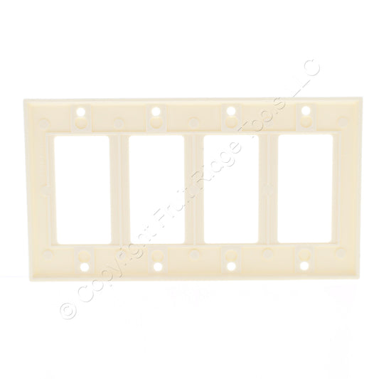 Eagle 2164A Almond 4-Gang Rocker Decorator Switch Cover GFCI Thermoset Wallplate