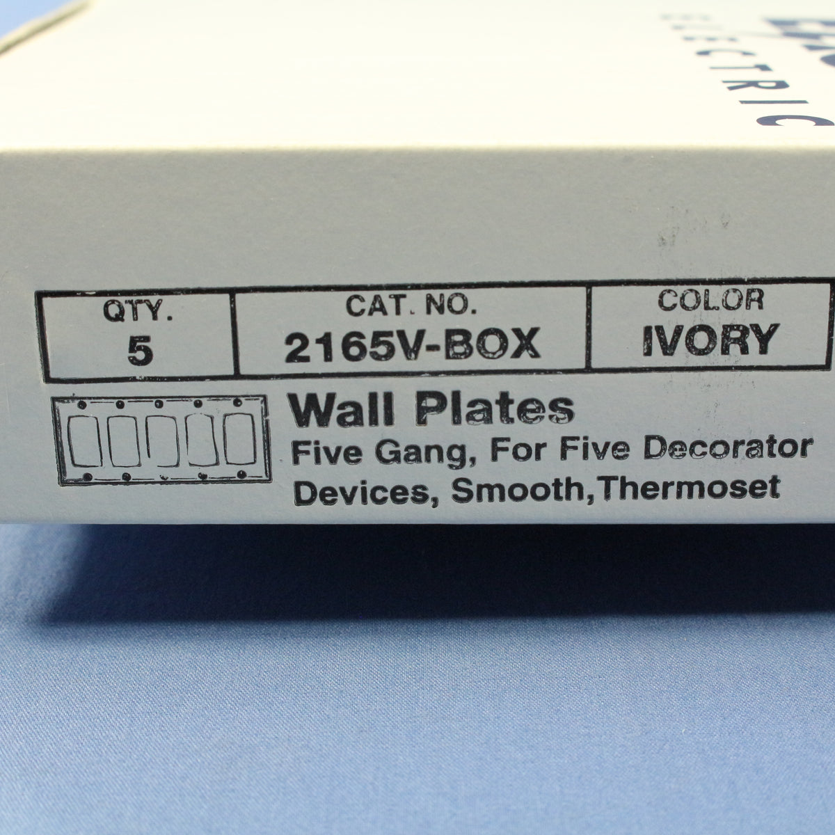 Eagle 2165V Ivory 5-Gang Decorator GFCI GFI Plastic Standard Wallplate Cover 5pc