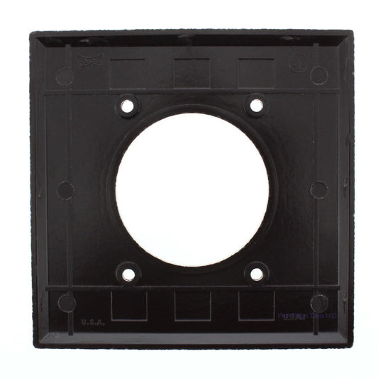 Eagle 2168B Brown 2-Gang 2.15" Power Outlet Plastic Standard Wallplate Cover