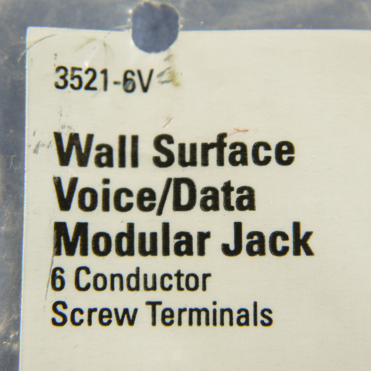 Eagle 3521-6V Ivory 1-Gang Unbreakable Nylon Phone Jack Standard Wallplate Cover