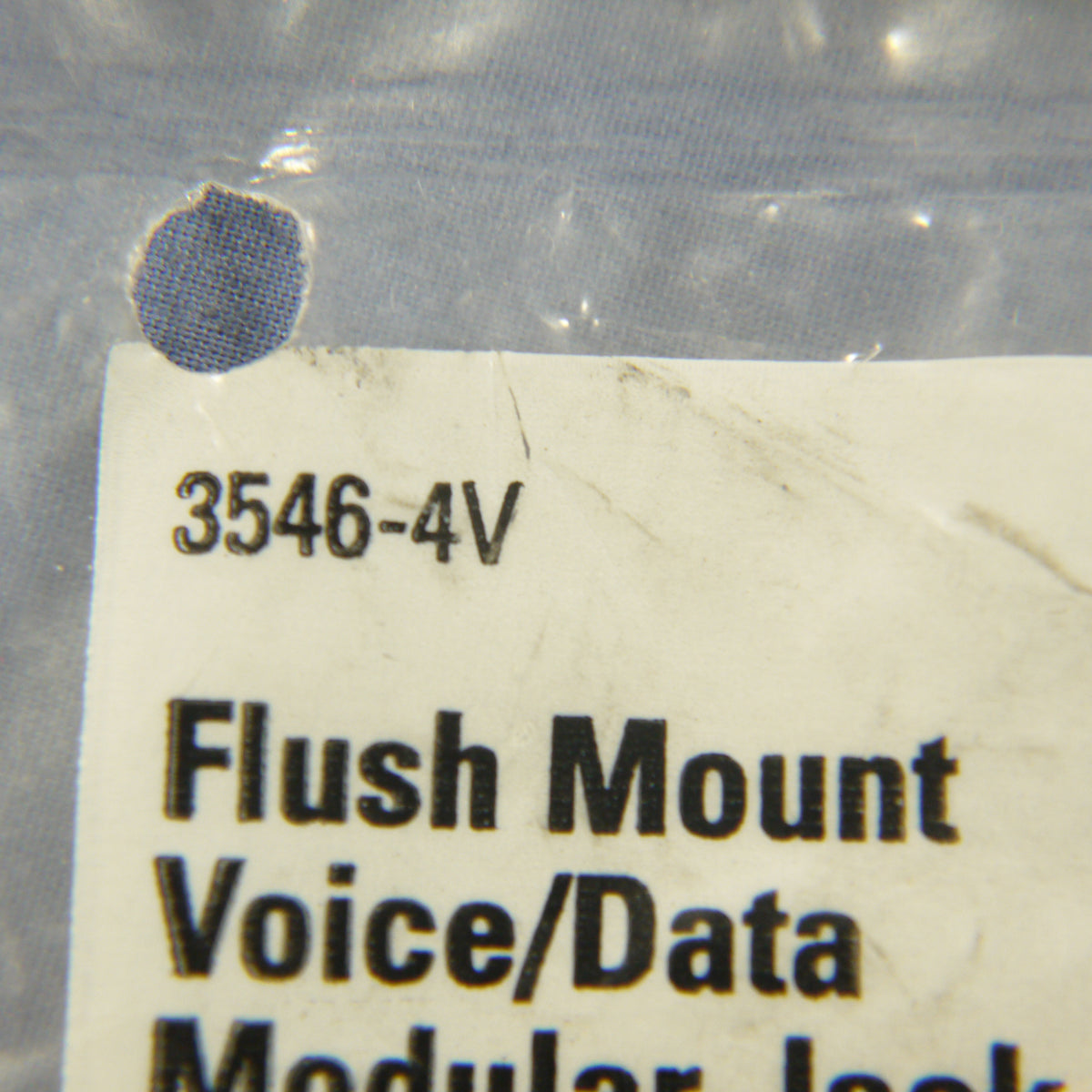Eagle 3546-4V Ivory Flush Type 625B4 4-Conductor Two Telephone Jack 1G Wallplate