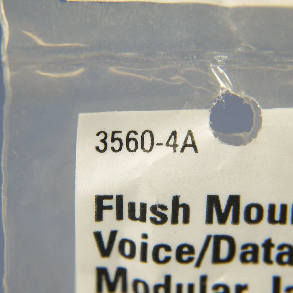 Eagle 3560-4A Almond 1-Gang Flush 4-Conductor Voice Data Modular Jack Insert