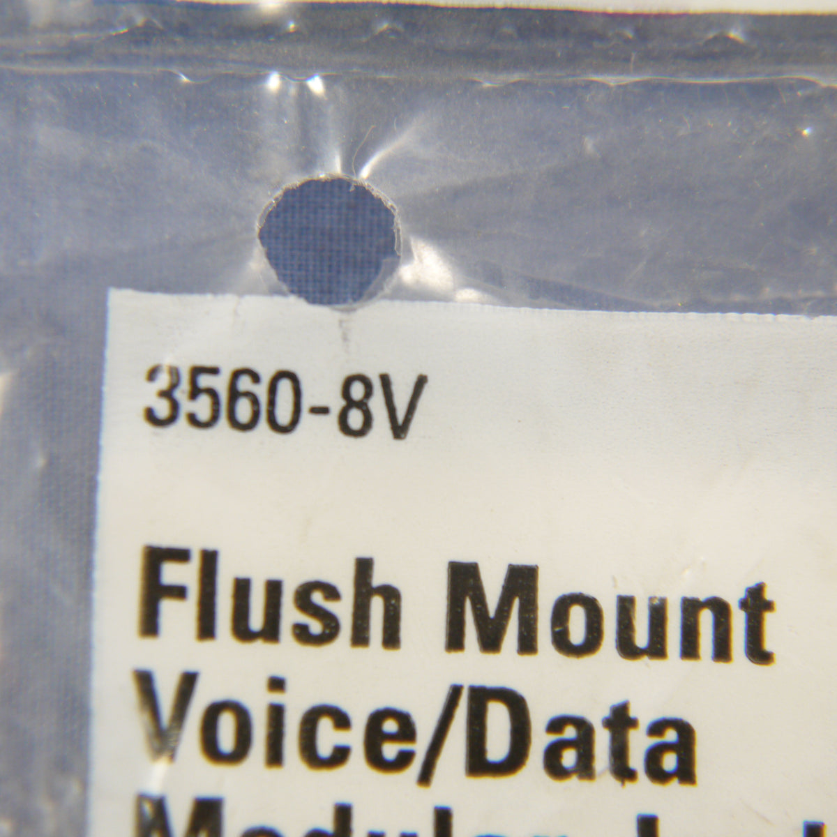 Eagle 3560-8V Ivory 1-Gang Flush 8-Conductor Decorator Voice Modular Jack Insert
