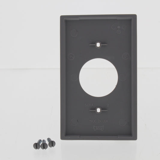 Eagle Gray 1-Gang 1.406" Single Receptacle Outlet Cover Nylon Wallplate 5131GY