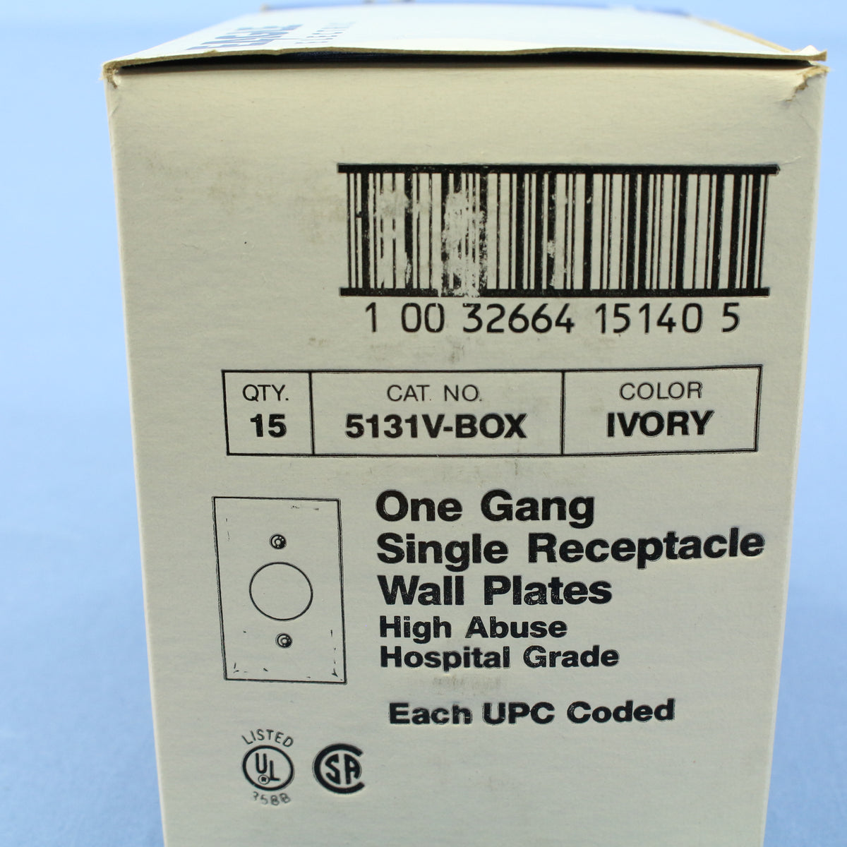 Eagle 5131V Ivory 1-Gang 1.406in. Outlet Unbreakable Nylon Wallplate Cover 15pcs