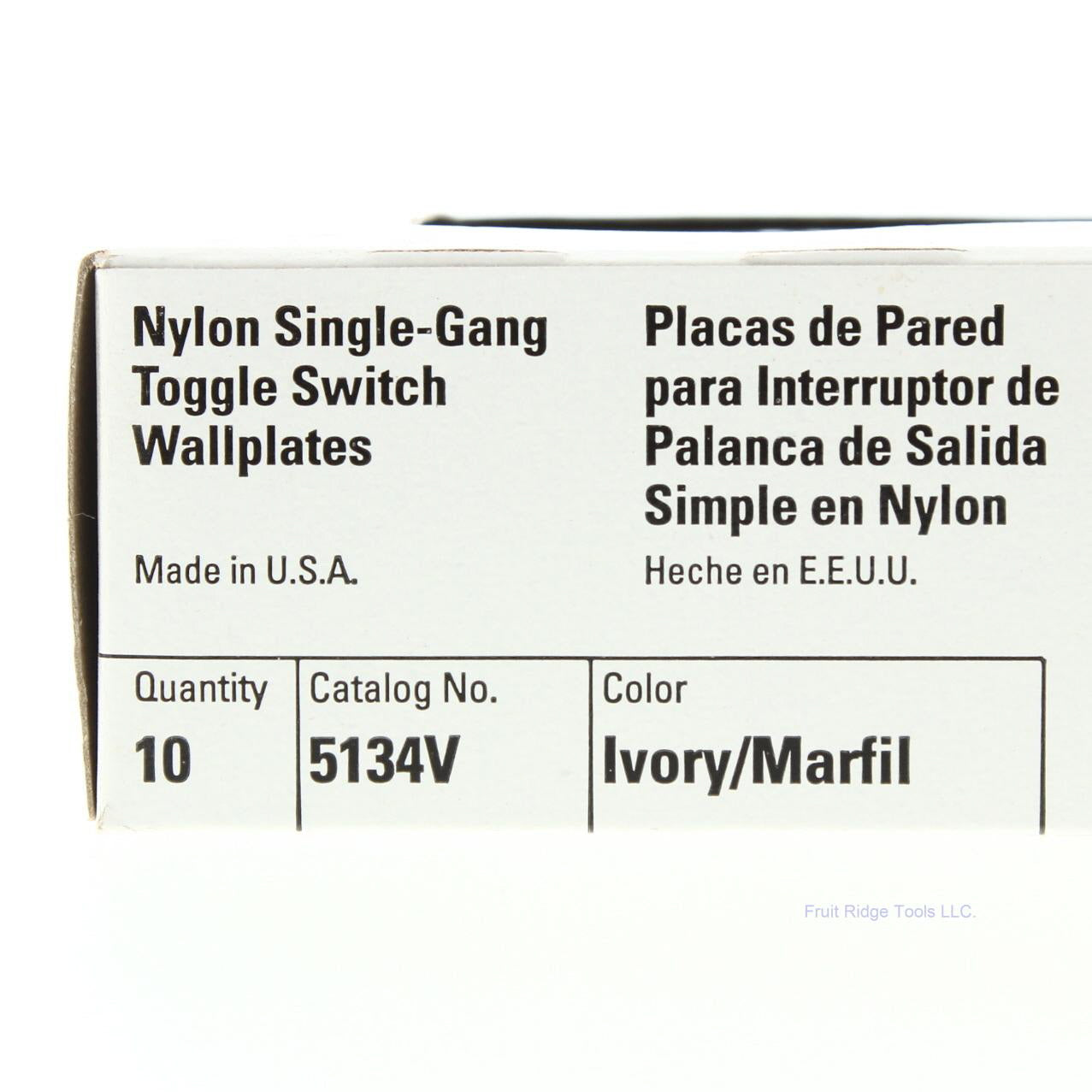 Eagle 5134V Ivory 1-Gang Toggle Switch Unbreakable Standard Wallplates 10-Pack