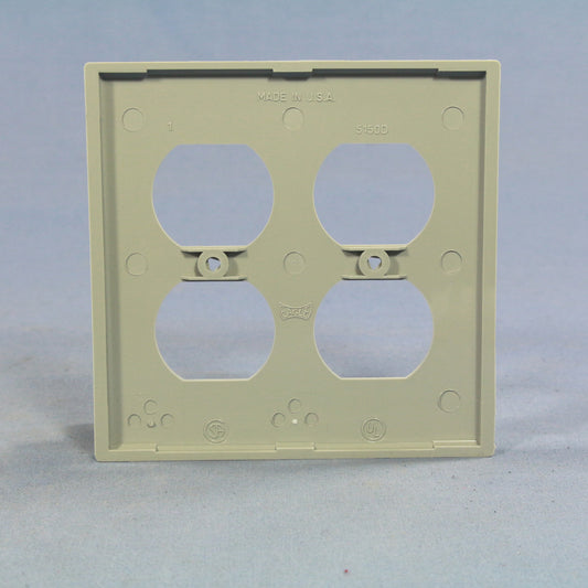 Eagle Gray 2-Gang Receptacle Wallplate Unbreakable Duplex Outlet Cover 5150GY