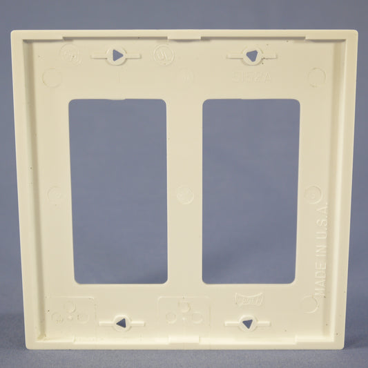 Eagle 5152W White 2-Gang Decorator Unbreakable Nylon Standard Wallplate Cover