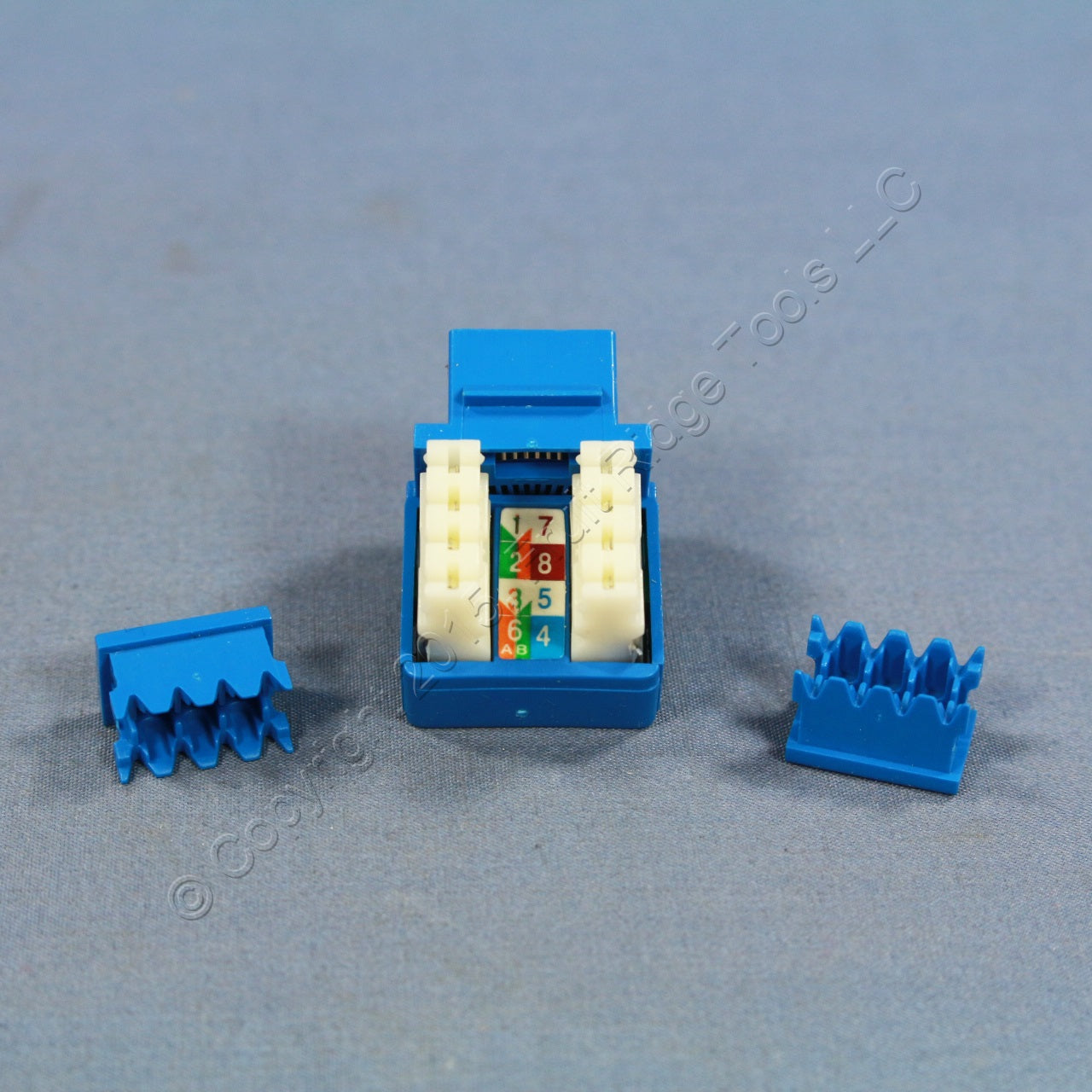 Cat 5 Snap-In Modular Jack 110 Style 8-Position 8-conductor Eagle Blue 5546BL