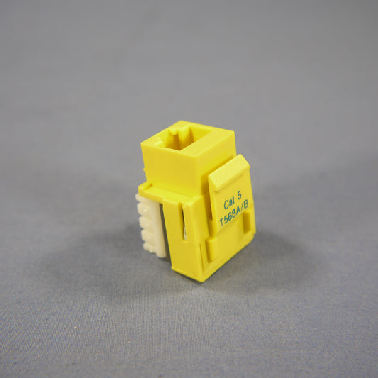 Cat 5 Snap-In Modular Jack 110 Style 8-Position 8-conductor Eagle Yellow 5546Y