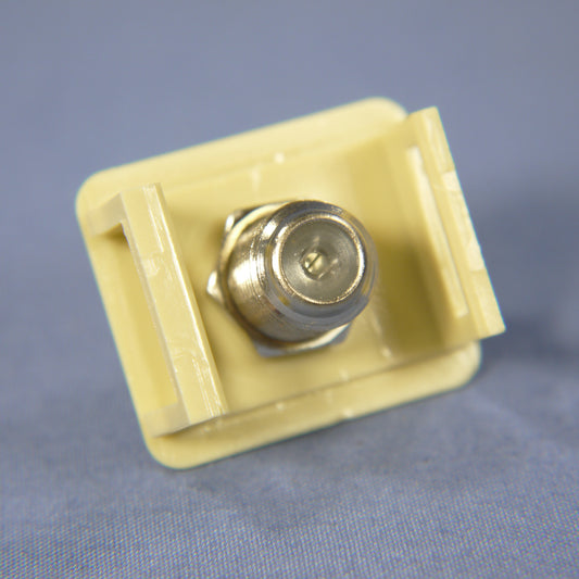 Eagle 5552V-AN Ivory Angled Modular TV Video Connector F-Type Coaxial Jack RG6