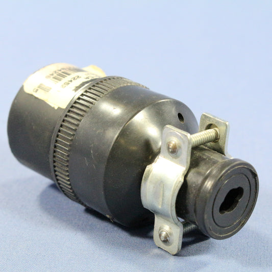 Eagle 615CA Black Angled Straight Blade Connector Plug NEMA L6-15R Bulk 15A 250V