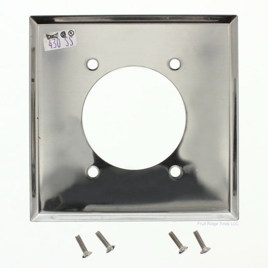 Eagle Standard Stainless Steel Dryer Range Welder 2.156" Outlet Cover Wallplate