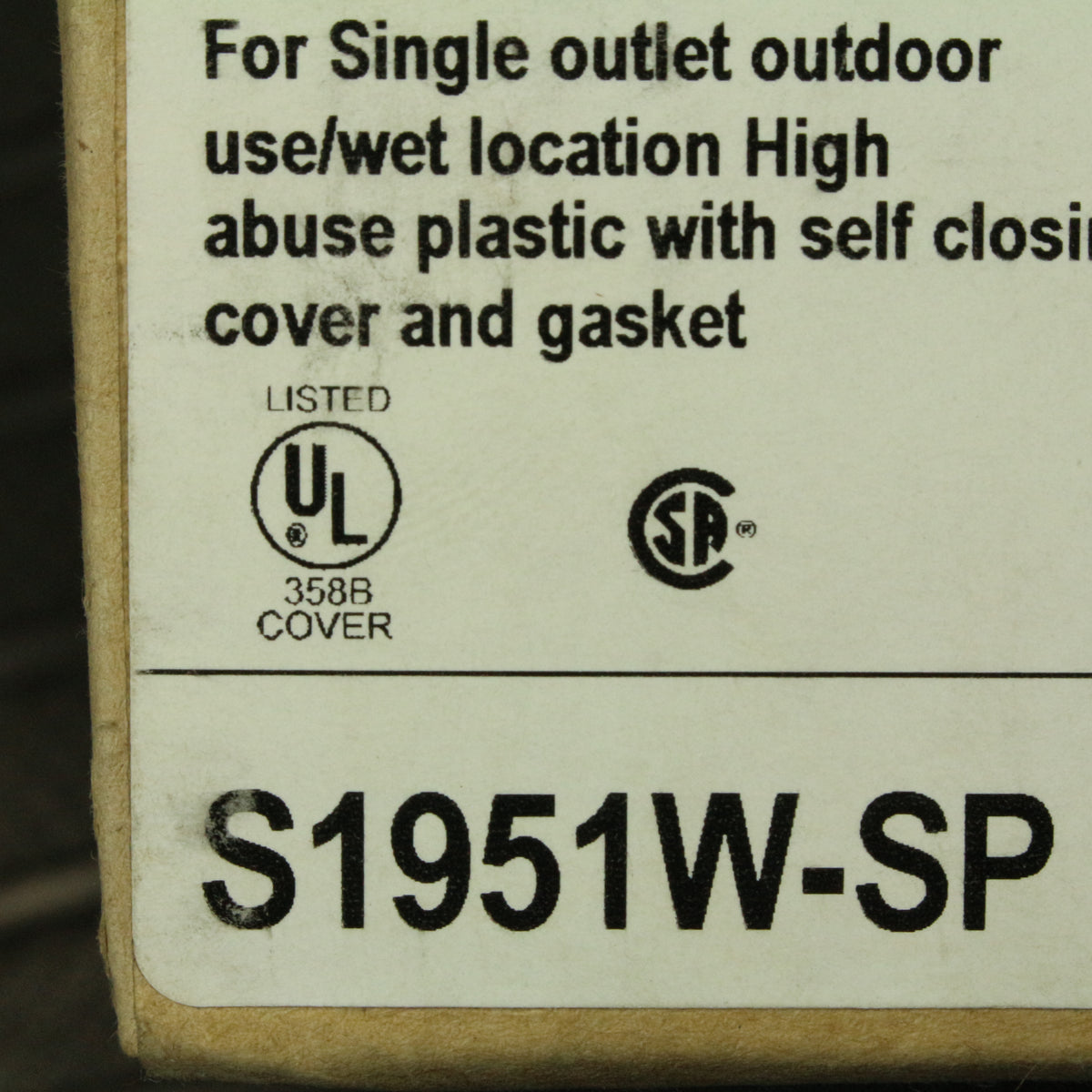 Eagle White Horizontal 1.41" Weather Resistant Single Receptacle Cover 20-Pack