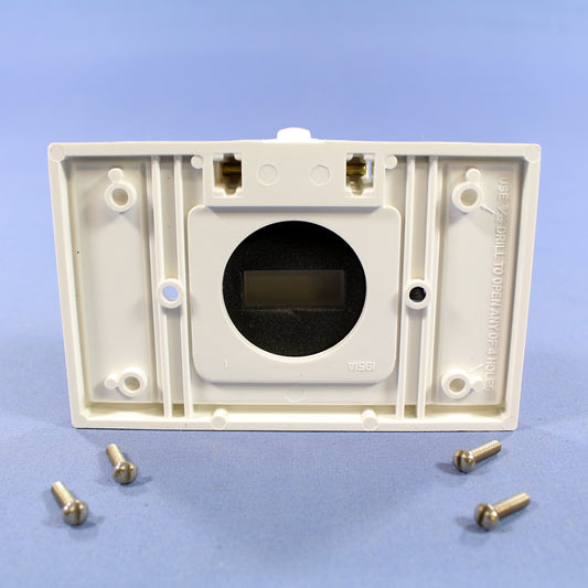Eagle S1951W White Horizontal Weather Resistant 1.41" Single Receptacle Cover