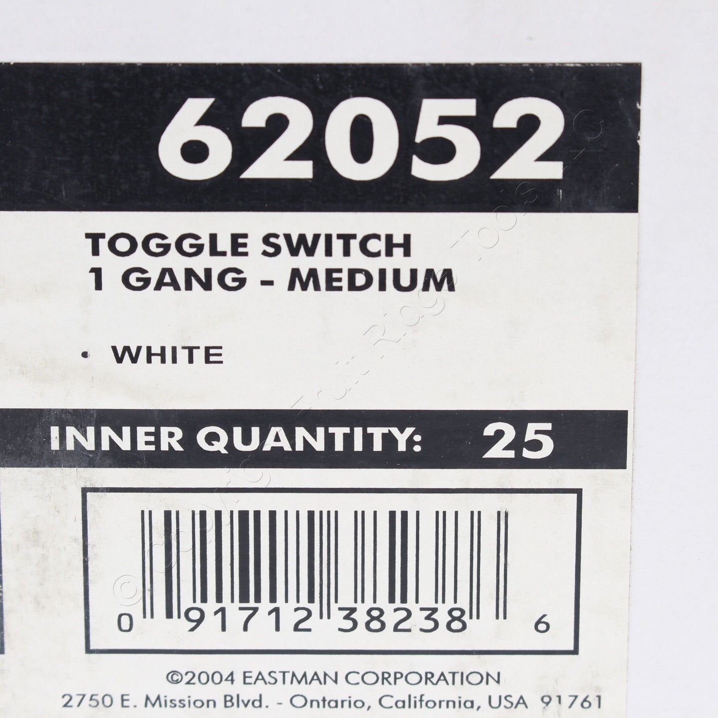 25-Pack Eastman Ivory 1-Gang MidSize Toggle Switch Thermoplastic Wallplate Cover