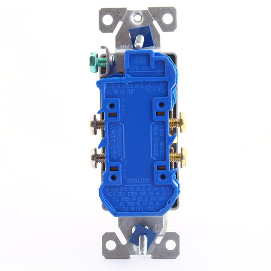 Eaton 1107GY Gray Decorator Receptacle Outlet 5-15R Bulk 15A 125V Duplex